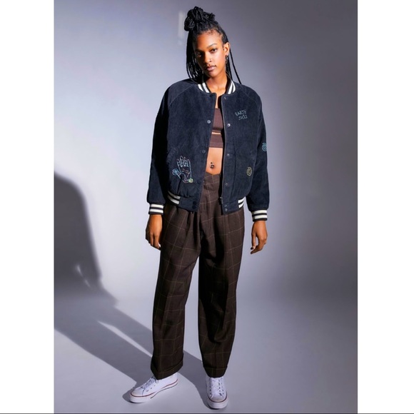 BDG • Alien Earth Sucks Varsity Corduroy Bomber Jacket - Picture 7 of 14